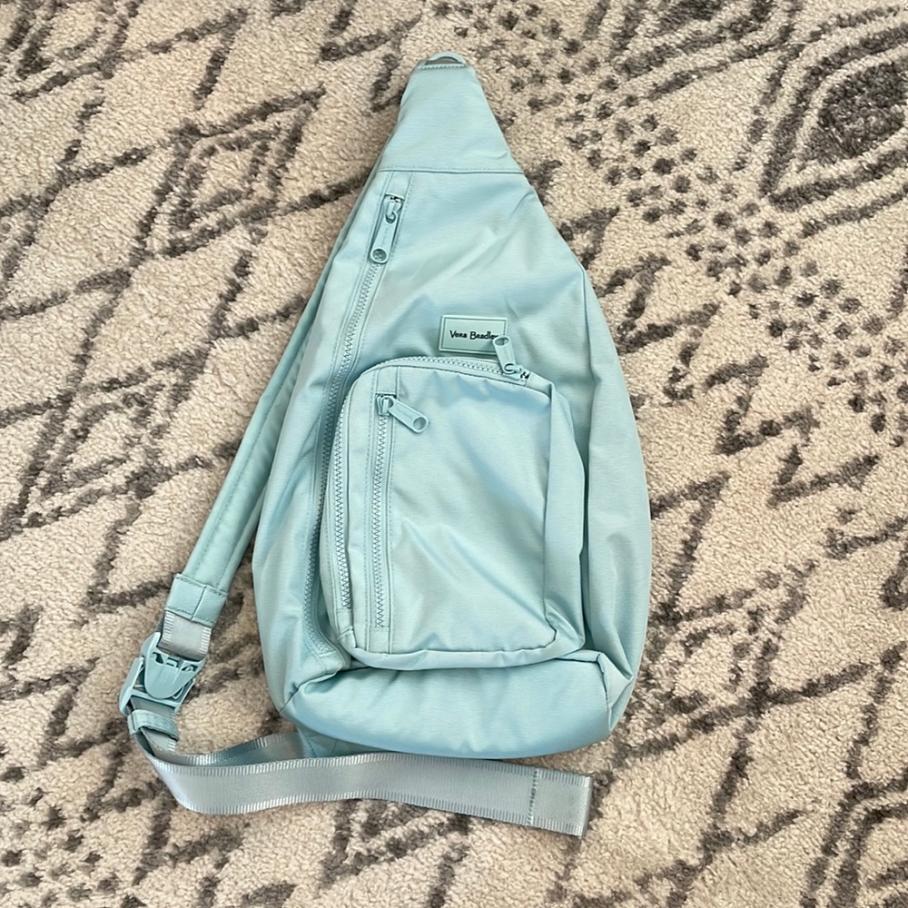 VERA BRADLEY mint one strap backpack